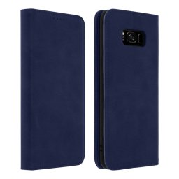 Avizar Funda Tipo Libro Billetera Vintage Azul para Samsung Galaxy S8
