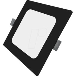 LUXULA LX300157 - Foco empotrable LED cuadrado negro, 24 W, IP44, 2400 lm, CCT