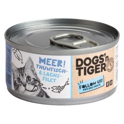 Dogs'n Tiger Cat filetes finos 24 x 70 g para gatos - Filete de atún y salmón