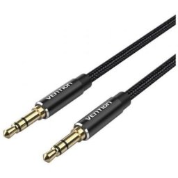 Cable Estéreo Vention BAWBG Jack 3.5 Macho-Macho 1.5m Aluminio Contactos Dorados Negro