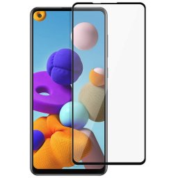 Avizar Protector Cristal Templado Negro para Samsung Galaxy A21s