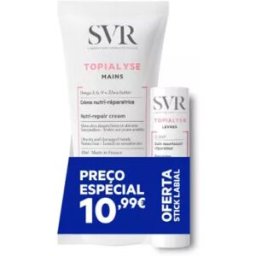 SVR Topialyse Duo Crema de Manos 2 x 50ml con Barra de Labios OFERTA 4g