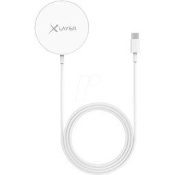 XLAYER 219048 - Cargador magnético, blanco, iPhone 12