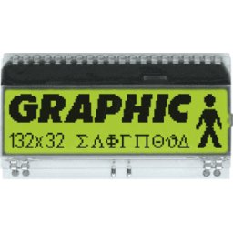 DISPLAY VISIONS EA DOGM132E-5 - Módulo gráfico LCD, 51 x 15 mm, amarillo / verde