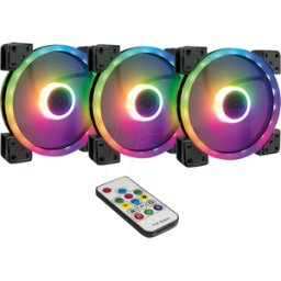 IT88885536 - Juego de ventilador RGB Inter-Tech Argus RS-14, 3x 140 mm