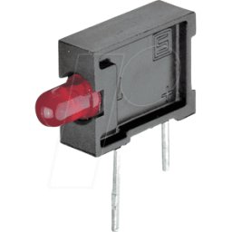 SCHURTER SCH 357022 - Componente LED, rojo, 3 mm, 3,2 mcd, 70°