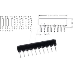DIVERSE HERSTELLER SIL 8-4 3,9K - Red de resistencia, resistencias individuales, 3,9 kOhmios, 4WID