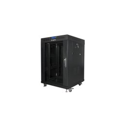 Rack Lanberg FF01-6615-12BL 15U 1200kg LCD Termostato Vidrio Templado Ruedas Negro