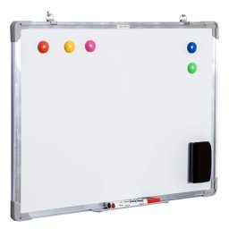 Homcom Pizarra Magnética con 10 Imanes/1 Borrador/4 Rotuladores 60x45cm Blanca