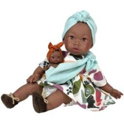 MUÑECA ALIKA CON BEBE FLORAL