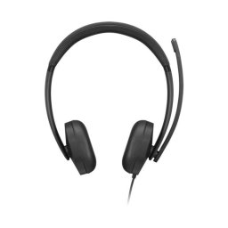 Auriculares Lenovo VoIP Headset 5000 con cable USB-C para oficina con Cancelación de Ruido negros