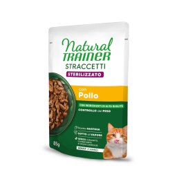 Natural Trainer Stracceti Adult Sterilised tiras en salsa 48 x 85 g - Pollo