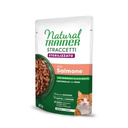 Natural Trainer Straccetti Adult Sterilised tiras en salsa 24 x 85 g - Salmón