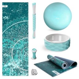 Kit Pilates y Yoga FITFIU Fitness KITWELL-600 Azul 6 accesorios portátiles