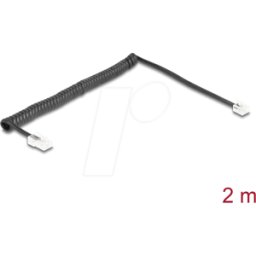 DELOCK 88479 - Cable telefónico / espiral, clavija RJ11 / clavija RJ45, 2 m