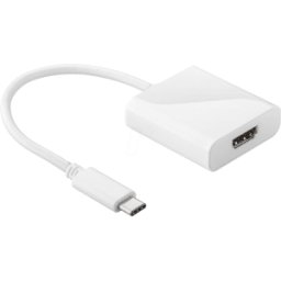 GOOBAY 66259 - Adaptador HDMI, adaptador de conector USB C a toma HDMI