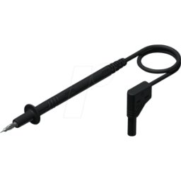 HIRSCHMANN TEST & MEASUREMENT PL 2600 SILSW SW - Cable de prueba de silicona, 1,0 mm², 1,0 m, negro, con punta