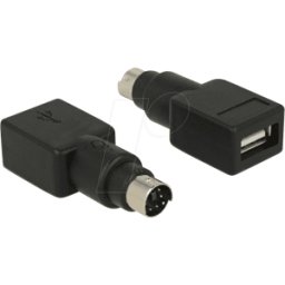 DELOCK 65898 - Adaptador Delock PS/2 macho > conector hembra USB-a negro