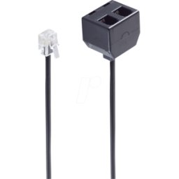 SHIVERPEAKS SHVP BS71231-4 - Enchufe occidental 4/4 > 2 enchufes occidentales 4/4, 0,15m