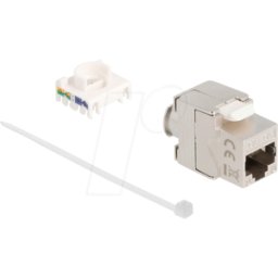 DELOCK 90723 - Keystone Module slimline / shortbody RJ45 jack to LSA Cat.6A shi