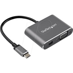 STARTECH.COM ST CDP2MDPVGA - Adaptador USB C macho a VGA, Mini DP 1,2, 4K 60 Hz