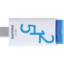 PHILIPS MEDIA PHI FM51FD175B - Memoria USB, USB 3,2 Gen 1, 512 GB, USB-C Click Ocean Blue