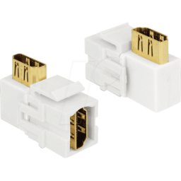 DELOCK 86359 - Conector hembra Keystone HDMI > conector hembra HDMI 90° blanco