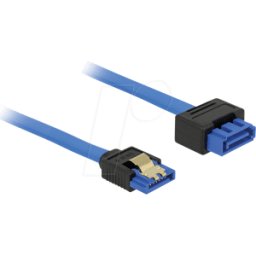 DELOCK 84973 - Conector recto SATA 6 Gb/s > conector SATA, recto 50 cm azul
