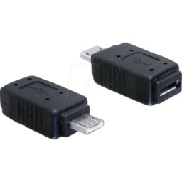 DELOCK 65032 - Conector hembra USB Micro a+B a conector macho Micro A.