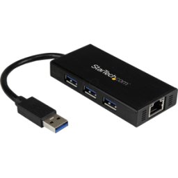 STARTECH.COM ST ST3300GU3B - USB 3,0 Hub 3x USB Tipo-A, 1x Ethernet RJ45