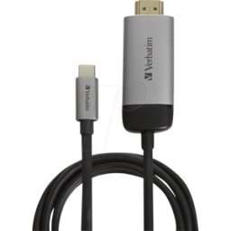 VERBATIM 49144 - Cable adaptador USB C > HDMI, 4K@60 Hz, 1,5 m..