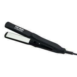 Plancha de Pelo By AGV Mini Titanio Negro Viaje Apagado Automático 200ºC