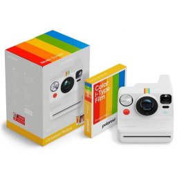 Polaroid Pack Now+ Gen 3 Cámara Instantánea Blanca + Película Color i-Type de 8 Fotos