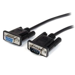 Cable serie Startech MXT1003MBK 3 m DB9 macho a hembra blindado negro