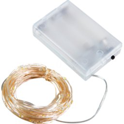 MCSHINE MCS-1452749 - Guirnalda de luces, 80 LED, alambre de plata, funcionamiento con