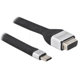 DELOCK 86935 - Cable de cinta plana FPC USB Type-C™ a VGA (DP Alt Mode) 13 cm