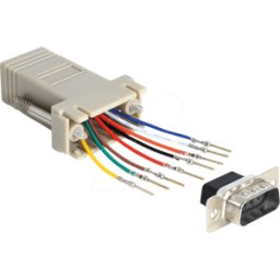 DELOCK 65462 - Adaptador sub-D 9pin ac > RJ45 BU. Kit de montaje