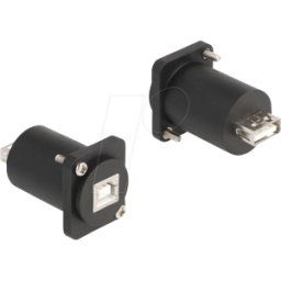 DELOCK 88110 - D-type module USB type-B socket / type-A socket, negro