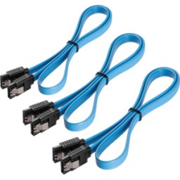 SONERO X-SATA010-050B-3 - Juego de cables, 3x SATA 6 Gb/s St. > St. 50 cm azul