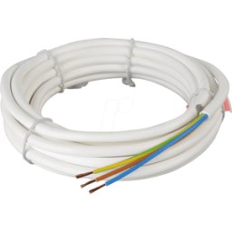FREI H05VV F310W 5M - Tubo flexible H05VV-F, 3 x 1,0 mm, 5 m, blanco