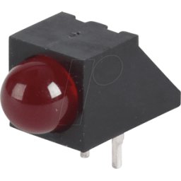 EVERLIGHT EVL A93B/SDR/S53 - Componente LED, rojo, 5 mm, 1,6 mcd, 45°
