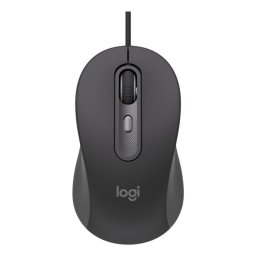Ratón Logitech Signature M520 Con cable USB Tipo C 4000 DPI Grafito Ambidiestro