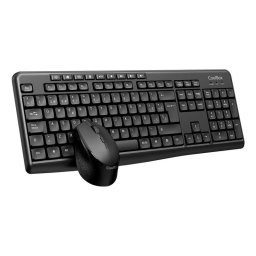 Teclado CoolBox Kit inalámbrico de membrana español con ratón ergonómico y teclas multimedia