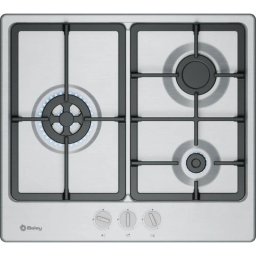 Placa de gas Balay 3ETX563CB Integrable Acero inoxidable 3 zonas Wok GasStop