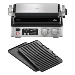 Parrilla eléctrica Braun CG7040 placas extraíbles 2000 W acero inoxidable