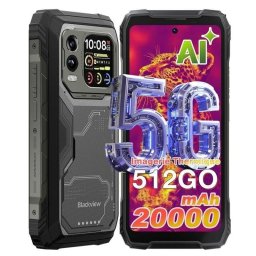 Blackview Xplore 1 Pro 48GB 512GB 6.78" FHD+ 120Hz 5G Dual SIM Batería 20000mAh Android 15 Negro