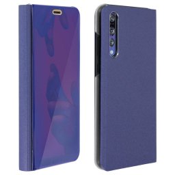 Avizar Funda Libro Translúcida Efecto Espejo Azul Oscuro para Huawei Huawei P20 Pro