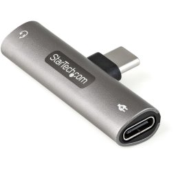 StarTech Adaptador de Audio y Carga USB-C a USB-C/Jack 3.5mm