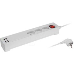 MAXTRACK MATR NW10L - Conmutable WLAN zócalo, 3 vías, 4x USB