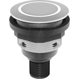 SCHLEGEL STLRYI0090C005 - Pulsador - 1 S, campana, plata, anillo led amarillo